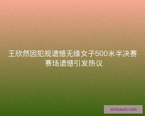 王欣然因犯规遗憾无缘女子500米半决赛 赛场遗憾引发热议